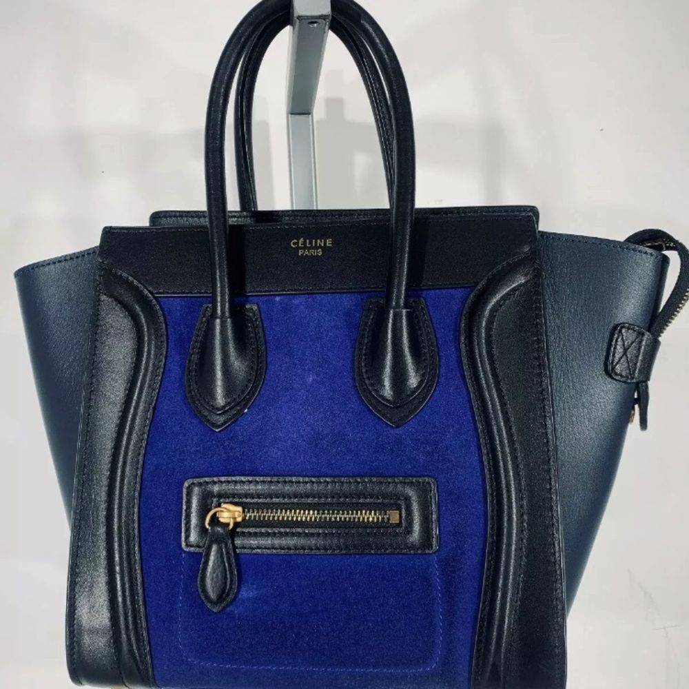 Authentic Celine Tricolor Luggage Bag Mini Leather - Picture 7 of 7